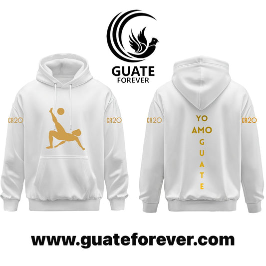 Hoodie - Blanco con Dorado