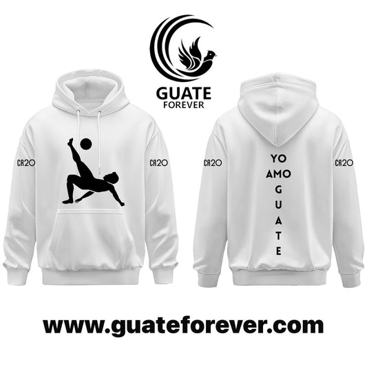 Hoodie - Blanco con Negro